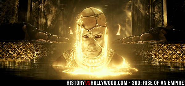 Xerxes Transforms into God King in Movie