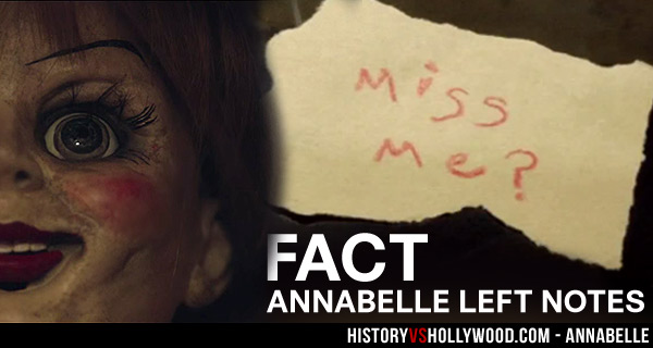 Annabelle Doll Parchment Messages Movie