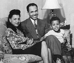 Eugene and Helene Allen with their son, Charles, in 1948