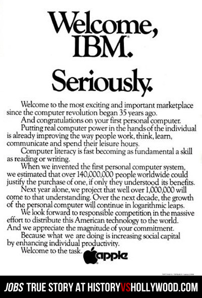 Apple Welcome IBM Seriously Ad