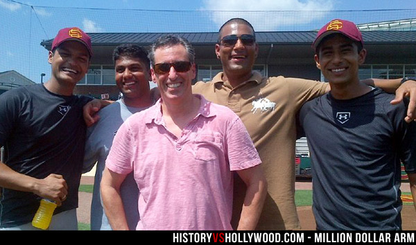 Million Dollar Arm real players with actors