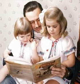 Walt and daughters