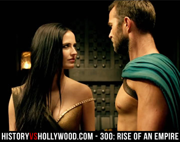 Eva Green and Sullivan Stapleton as Artemisia and Themistocles