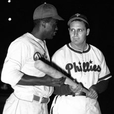 Jackie Robinson og Ben Chapman 