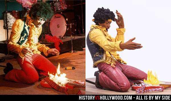 Jimi hendrix lights guitar on fire hotsell