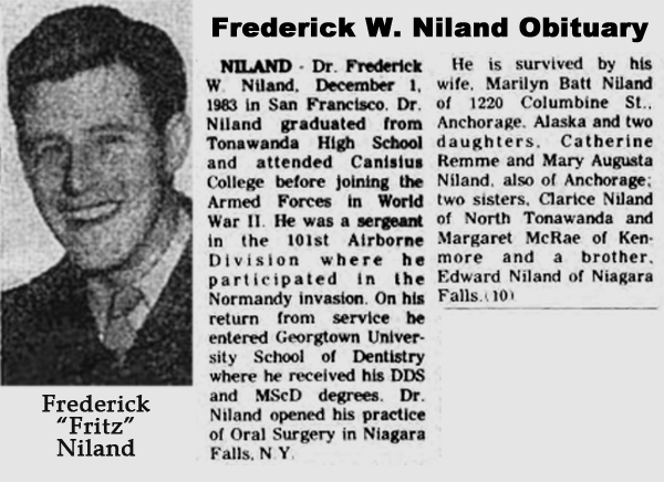 Fritz Niland Obituary