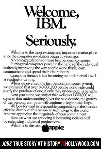 Apple Welcome IBM Seriously Ad