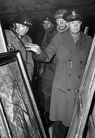Generals Bradley, Patton and Eisenhower