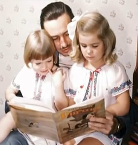 Walt and daughters